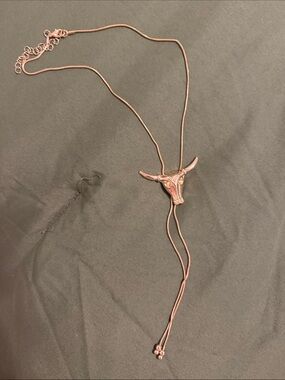 Western Longhorn bolo tie necklace